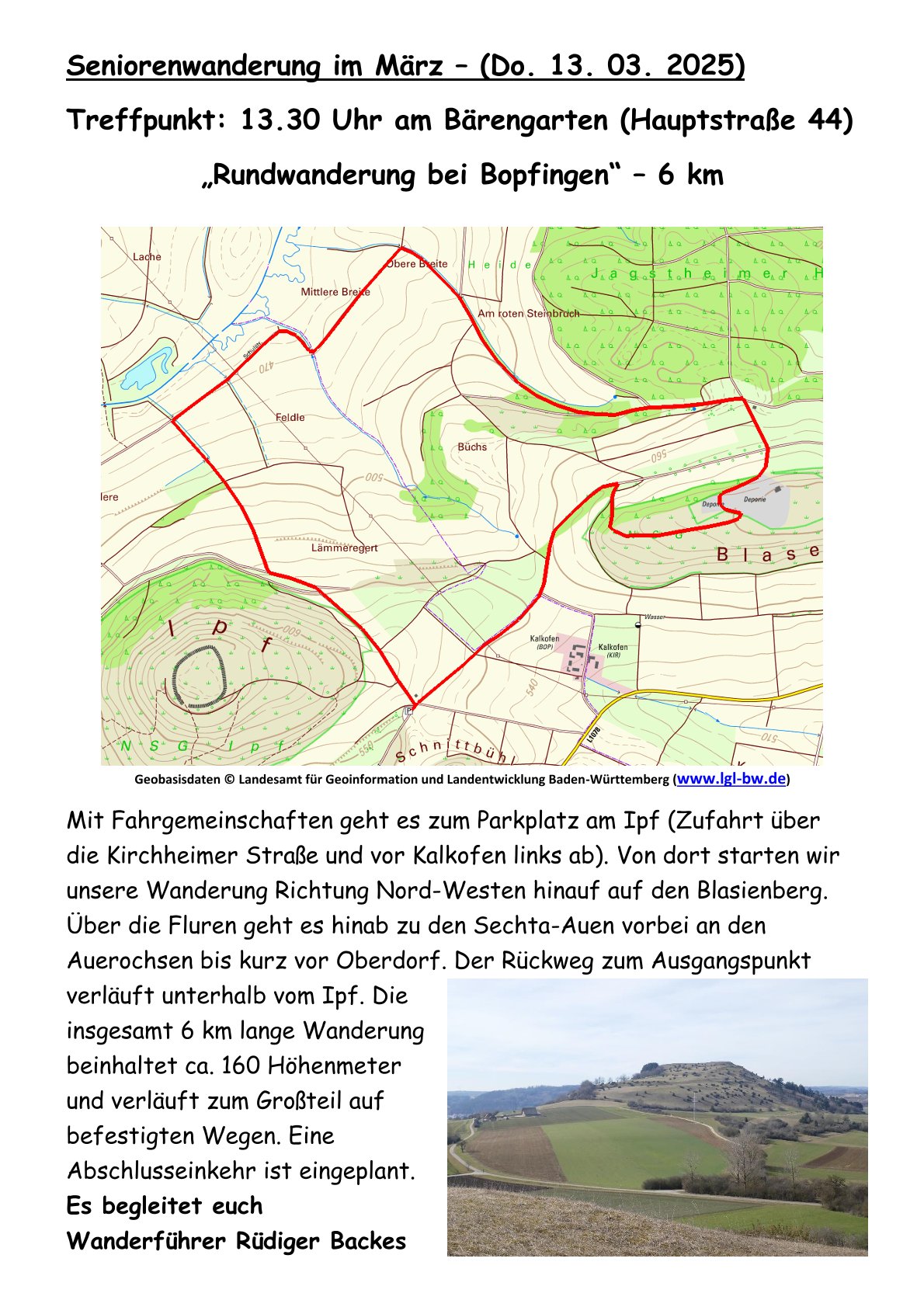 03 zwischen Blasienberg und Ipf 6 km Ausschreibung