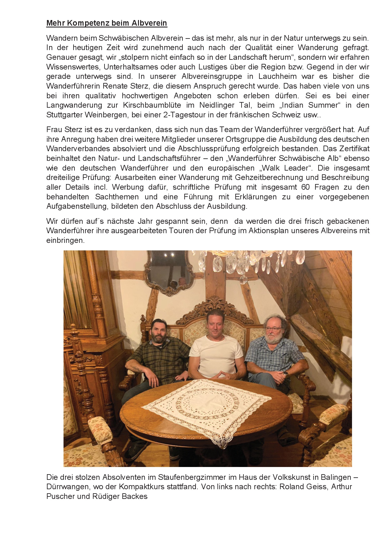 Mehr Kompetenz beim Albverein