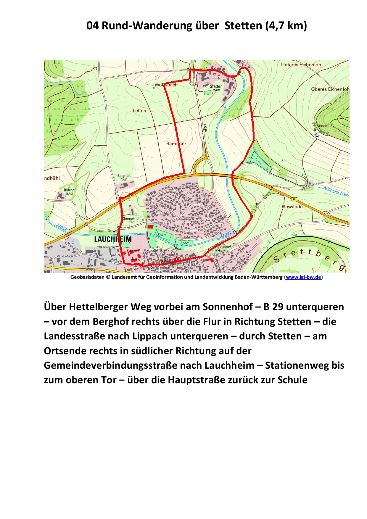 04 Rund Wanderung über Stetten 47 km