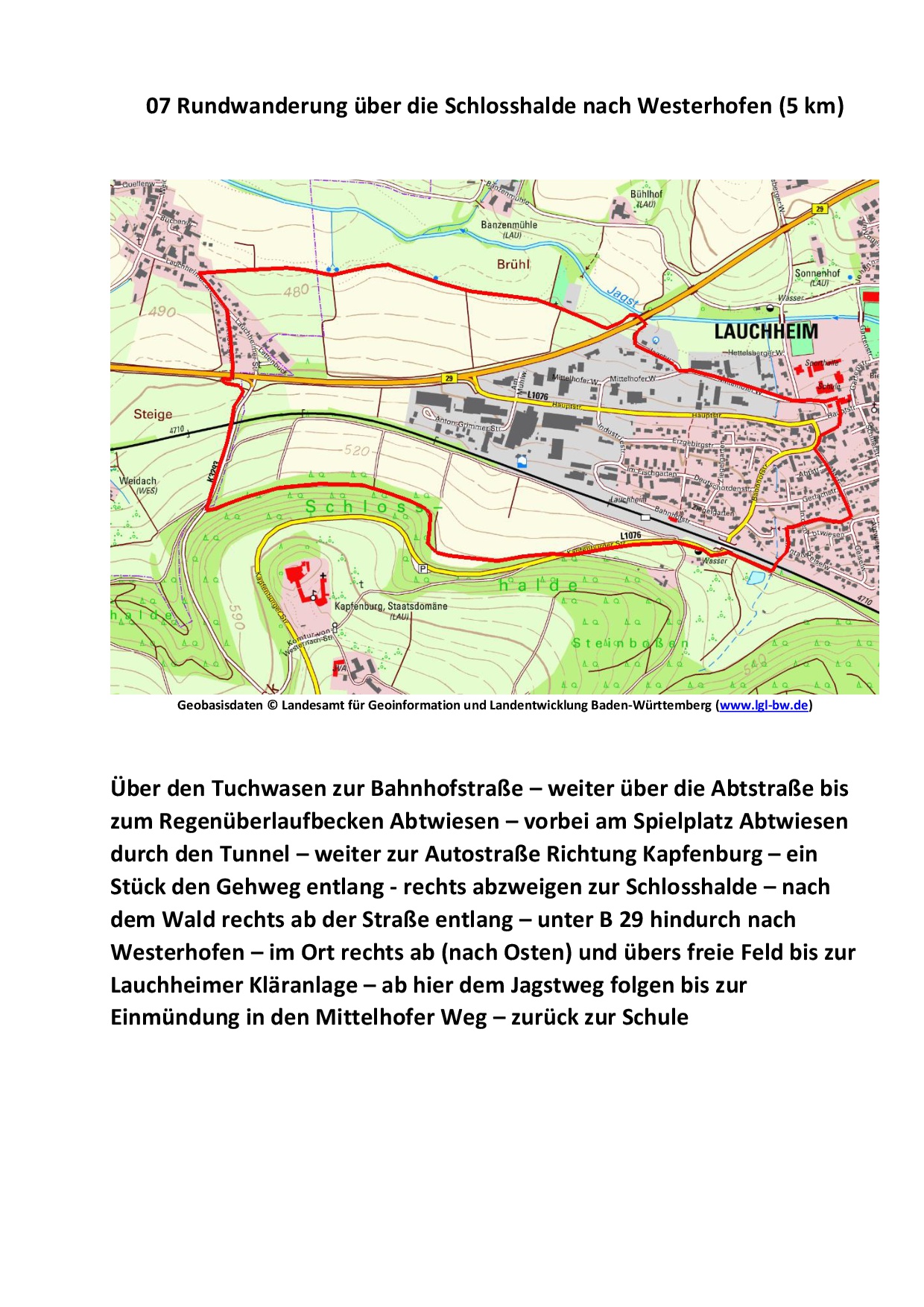 07 Rundwanderung über die Schlosshalde nach Westerhofen 5 km