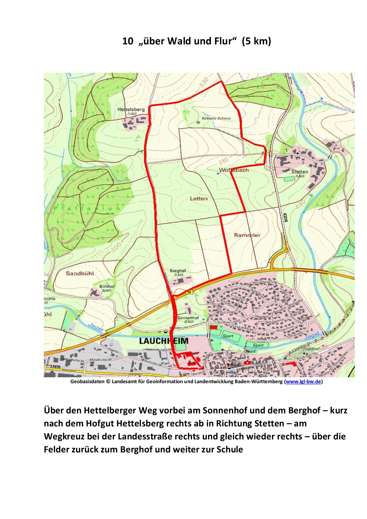10 über Wald und Flur 5 km