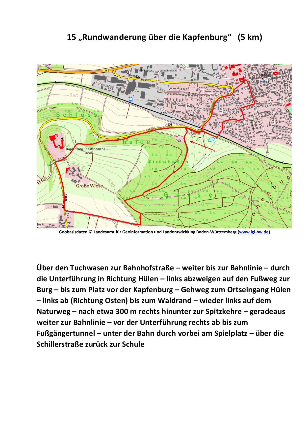 15 Rundwanderung über die Kapfenburg 5 km