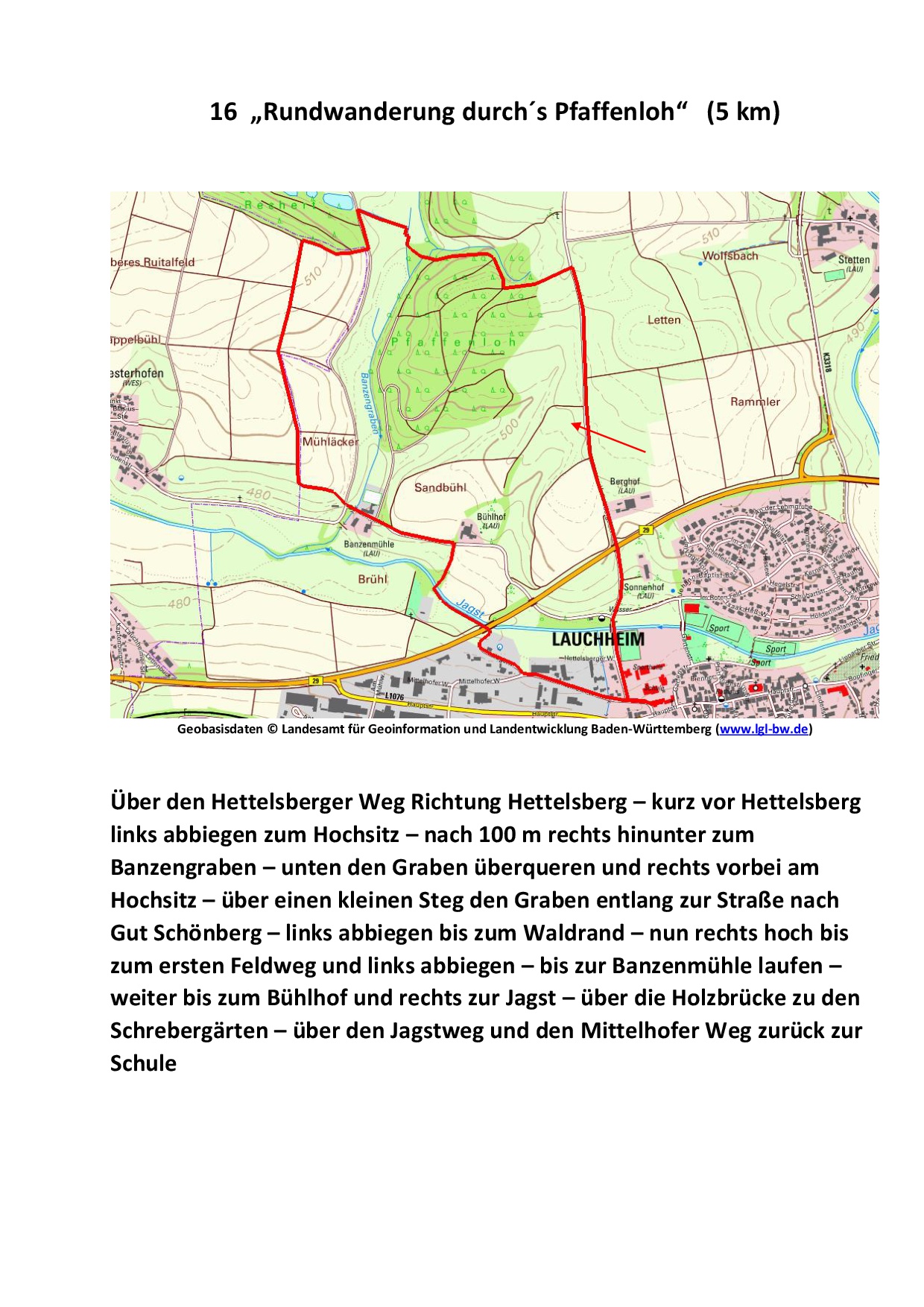 16 Rundwanderung durchs Pfaffenloh 5 km