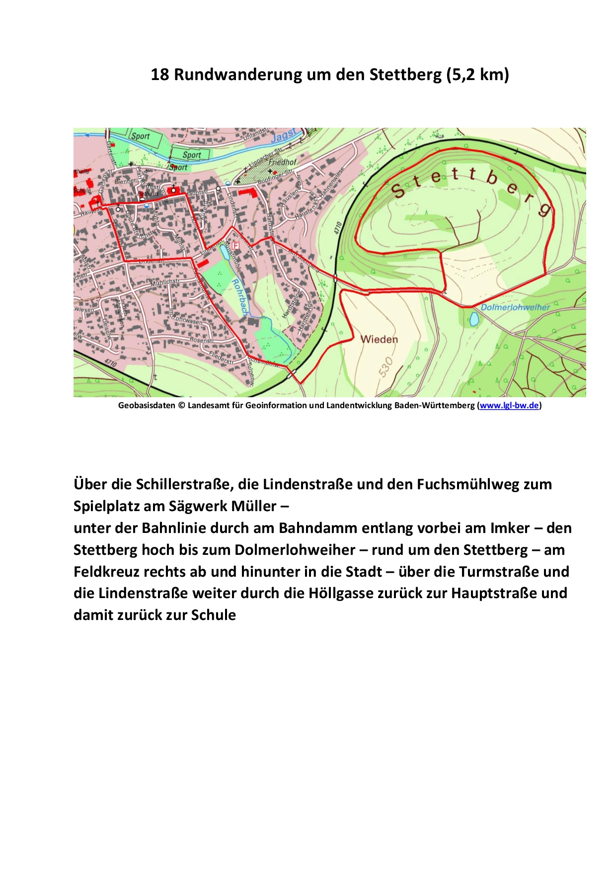 18 Rundwanderung um den Stettberg 52 km