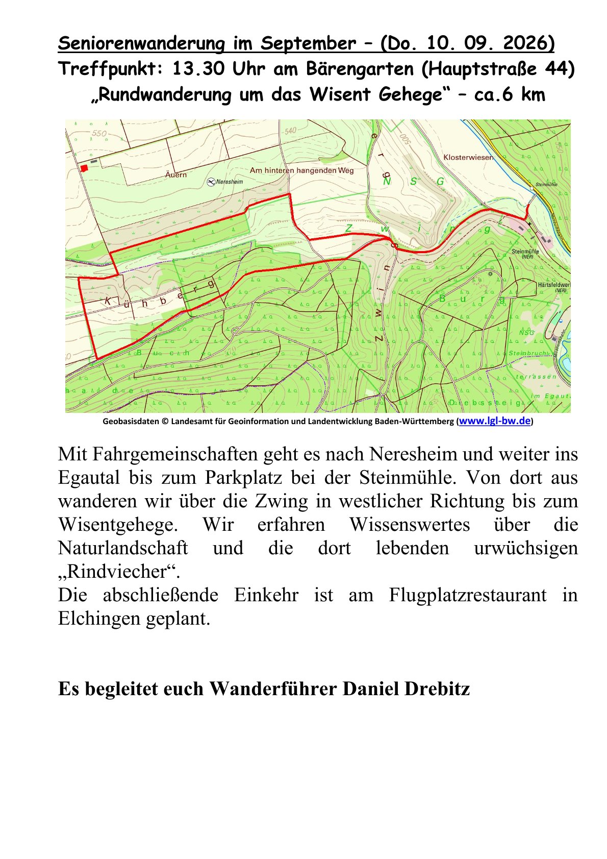 09 Rundwanderung Wisentgehege bei Neresheim 6 km