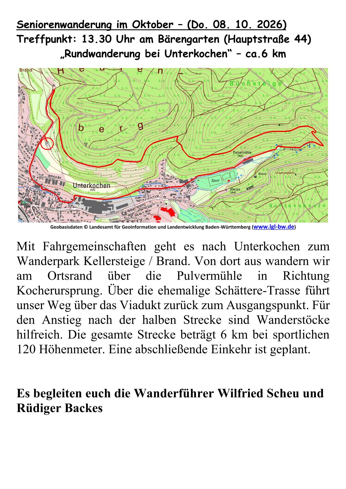 10 Rundwanderung bei Unterkochen 6 km